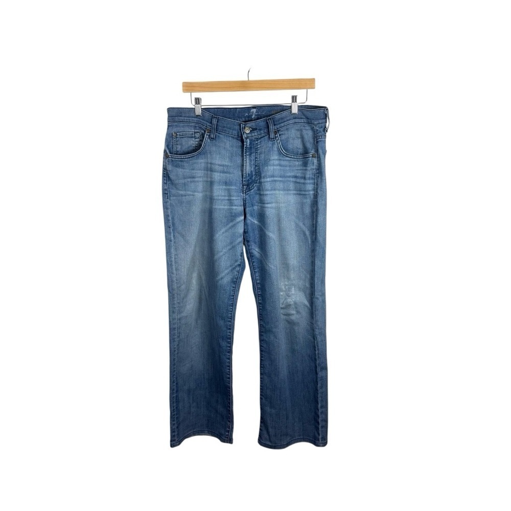 7 For All Mankind Men’s Relaxed Straight Leg Jeans in Medium Wash Size 34